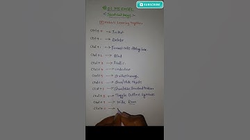 #1 ms exce#msexcelshortcutkeys#computer#ict#computertricks