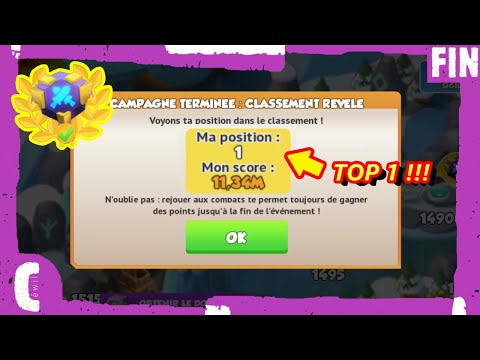 ?FIN CdS : JE TERMINE TOP 1 !!! Dragon Mania Legends FR