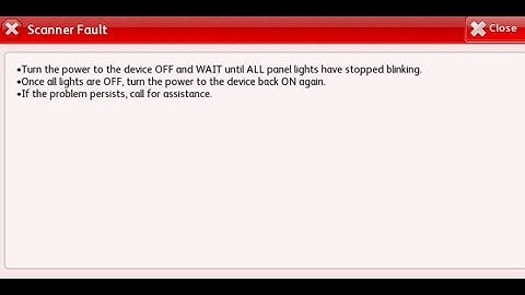 Xerox WC 5855 Scanner Fault