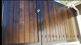 how to make cedar redwood, iron fence and gates.