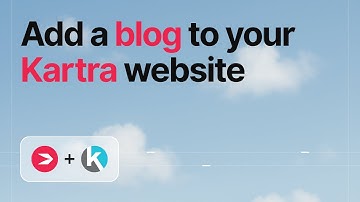 How to add a blog to a Kartra site with DropInBlog