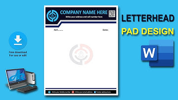 How to Design a Letterhead PAD in Microsoft Word 2019 With Watermark | Letterhead PAD Design in Word