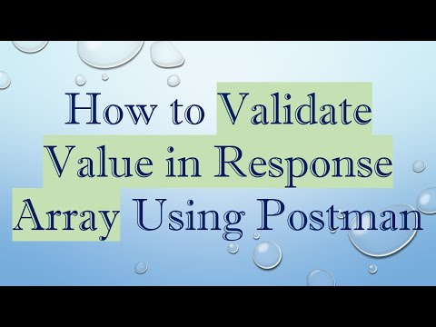 How to Validate Value in Response Array Using Postman