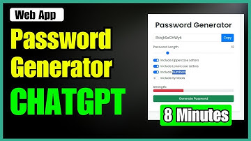 Create Password Generator Web App with ChatGPT | HTML, CSS, JS 🚀