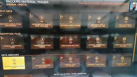 Elite Dangerous Encoded material list