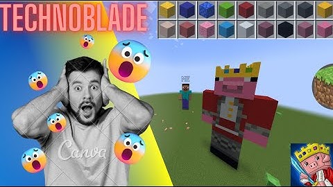 Minecraft Tutorial: How To Make A Technoblade Statue #minecraft #technobladeneverdies #technoblade