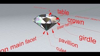 Jewelry CAD Design Tutorial #7- How to Build a Diamond Rhino 3D (Part I)
