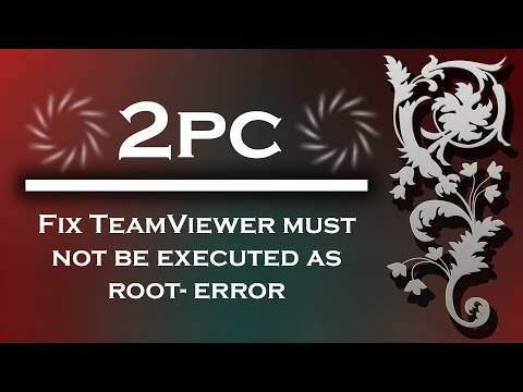 Fix TeamViewer must not be executed as root error