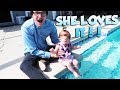 BABY'S FIRST TIME SWIMMING!