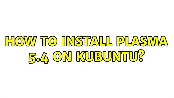Ubuntu: How to install Plasma 5.4 on Kubuntu?
