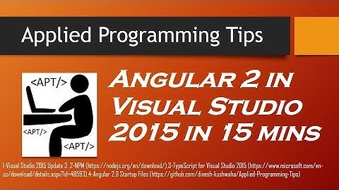 Angular 2 , TypeScript in Visual Studio 2015
