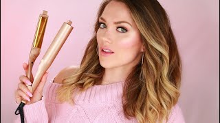 HOW TO CURL YOUR HAIR WITH A TWIST IRON STRAIGHTENER | SOFT BIG BEACH WAVES FOR SHORT TO MEDIUM HAIR