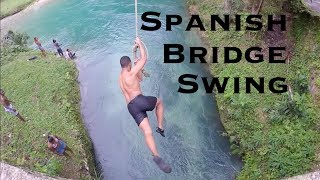 Rope swing at Spanish Bridge, White River, near Ocho Rios