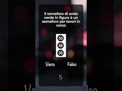 Video Quiz Patente: Il Semaforo di Onda Verde è per Lavori in Corso?