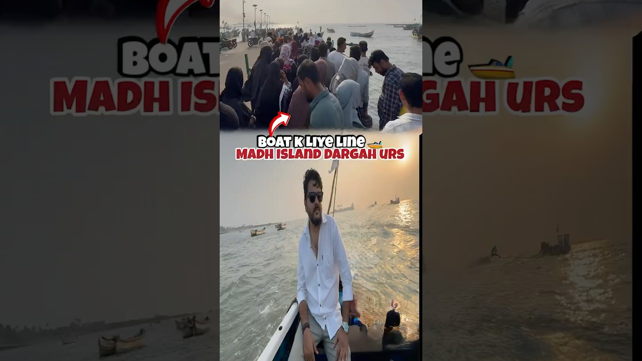 Dargah jaane ke liye boat ki lambi line! 😱🌊Madh Island Dargah