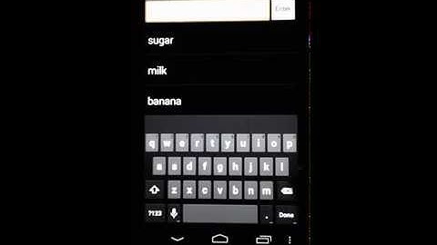 Demo of Shopping List app created using App Inventor