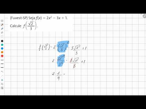 (Fuvest -SP) Seja f(x) = 2x^2 - 3x + 1. Calcule f(sqrt(2)/3)