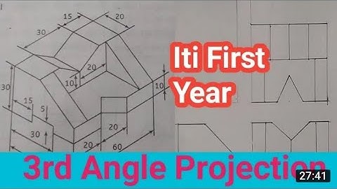 How To Draw Isometric view change from Orthographic projection in 3rd Angle Projectio#sanjeevsiriti#