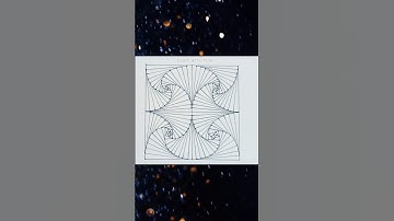 Spiral Square Pattern - Geometric Square Pattern - Abstract Drawing - Straight Line Illusion Drawing