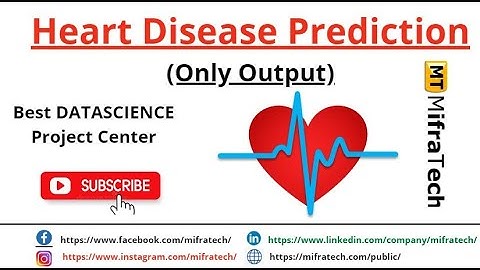 Heart Disease Prediction  (Only Output) - Mifratech#bestdatascienceprojects#bestMlprojects