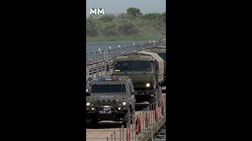 Russian Engineers Build 1,360-Meter Floating Bridge