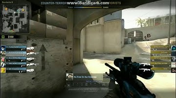 CS GO- INSANE WALLBANG WITH SCOUT ON DUST2