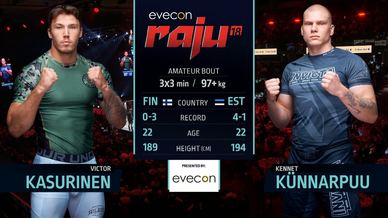 Victor Kasurinen vs. Kennet Künnarpuu | FULL FIGHT | Evecon RAJU 18 ...