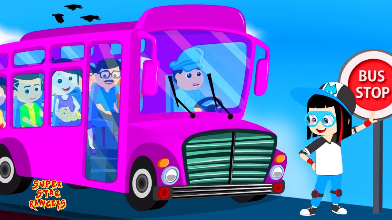 Wheels On The Bus + More Popular Nursery Rhymes & Baby Songs For Preschoolers By Superstar Rangers
