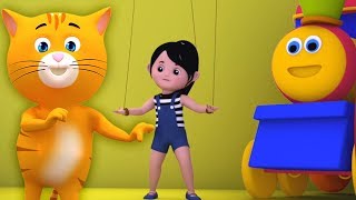 Боб поезд | кот песня | детские рифмы | Bob Train Cat Song | Nursery Rhymes