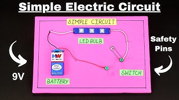 DIY Working Model of Simple Electric Circuit with Safety Pins | How to Connect LED, Battery, Switch