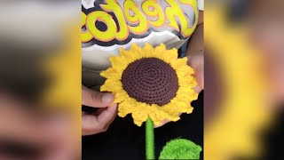 Girasol a crochet - paso a paso