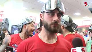 Paul DeJong talks after winning NL Central