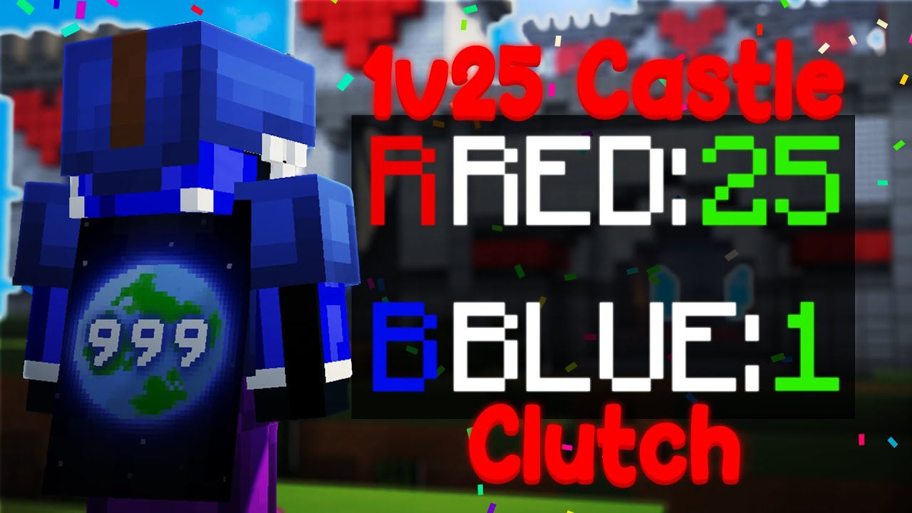 THE CLOSEST 1V25 BEDWARS CASTLE CLUTCH!(Castle Bedwars)