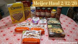 Meijer Grocery Coupon Haul & Deals 2/12/26 ~ $0.50 Almond Milk! 🥛