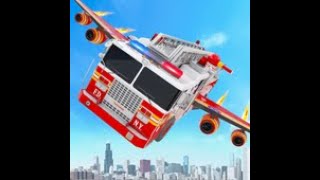 Flying Firefighter Truck Transform Robot Games - Uçan İtfaiye Kamyonu Transformers 3D Robot Oyunları screenshot 1