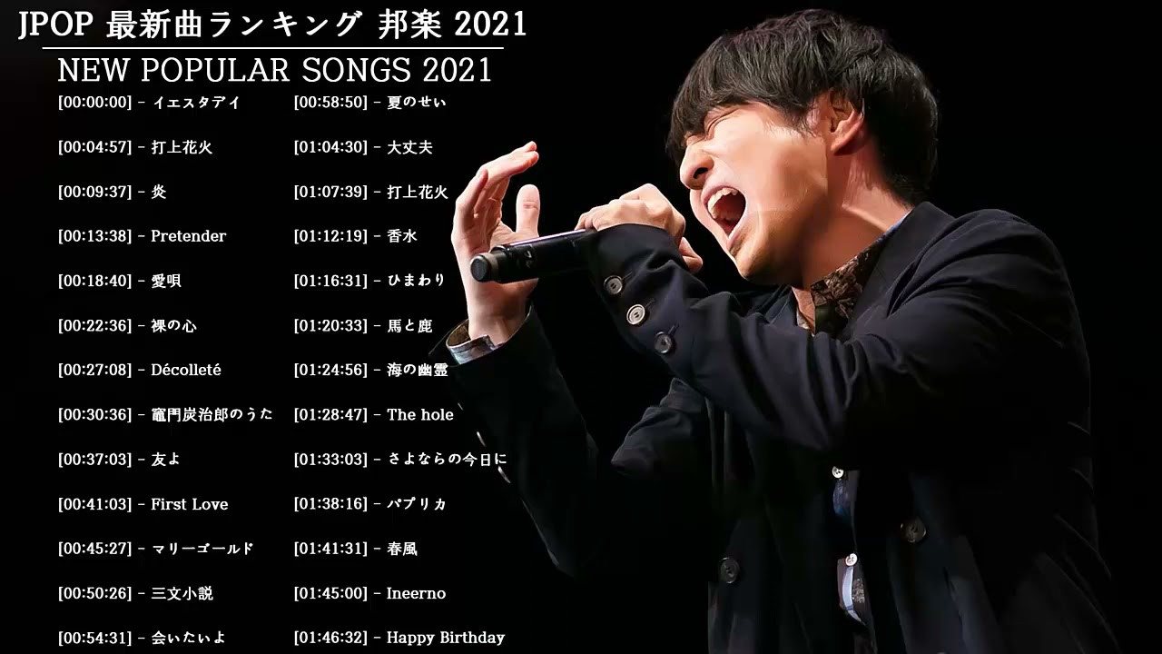 Jpop 最新曲ランキング 邦楽 21 Lisa Official髭男dism 米津玄師 あいみょん Yoasobi 宇多田ヒカル King Gnu Greeeen 菅田将暉 39 Youtube Jpop 最新曲ランキング 邦楽 21 Lisa Official髭男dism 米津玄師 あいみょん Yoasobi 宇多田ヒカル King Gnu Greeeen 菅田将暉 39 Youtube