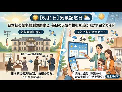 6月1日は気象記念日】日本初の気象観測の歴史と、毎日の天気予報を生活