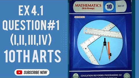 Exercise 4.1{Question#1(I, ii, iii, iv)} Class 10th Math chapter 4👍