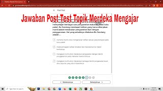 Jawaban Post Test PMM | Topik Kurikulum Merdeka  | Modul 1 - Makna Kurikulum dalam Pendidikan