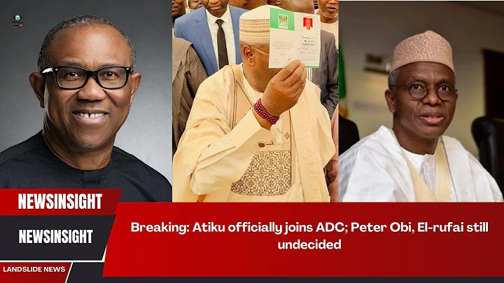BREAKING: Atiku officially joins ADC; Peter Obi still undecided, El-rufai working on Backend