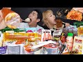SUB) ASMR MUKBANG 호로록!뽀득!쫀득! 편의점음식 먹방!!(치즈불닭볶음면,짜파구리,삼각김밥,소세지,디저트!) Korean convenience store food!