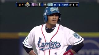 20130620 CPBL 犀牛V.S猿 6下 葉竹軒終於帶Lamigo看到2壘壘包
