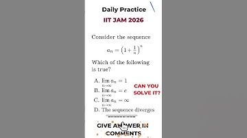 Limit of sequence| IIT JAM 2026 Real analysis PYQ |  #RealAnalysis #iitjam2026 #realanalysisquestion