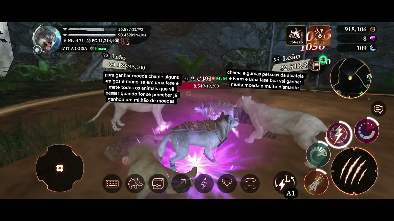 Esse vídeo é para aprender a ganhar moeda diamante do jeito rápido e cooperativa jogo The Wolf 