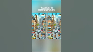Find 7 differences between two pictures #braintest #braingame