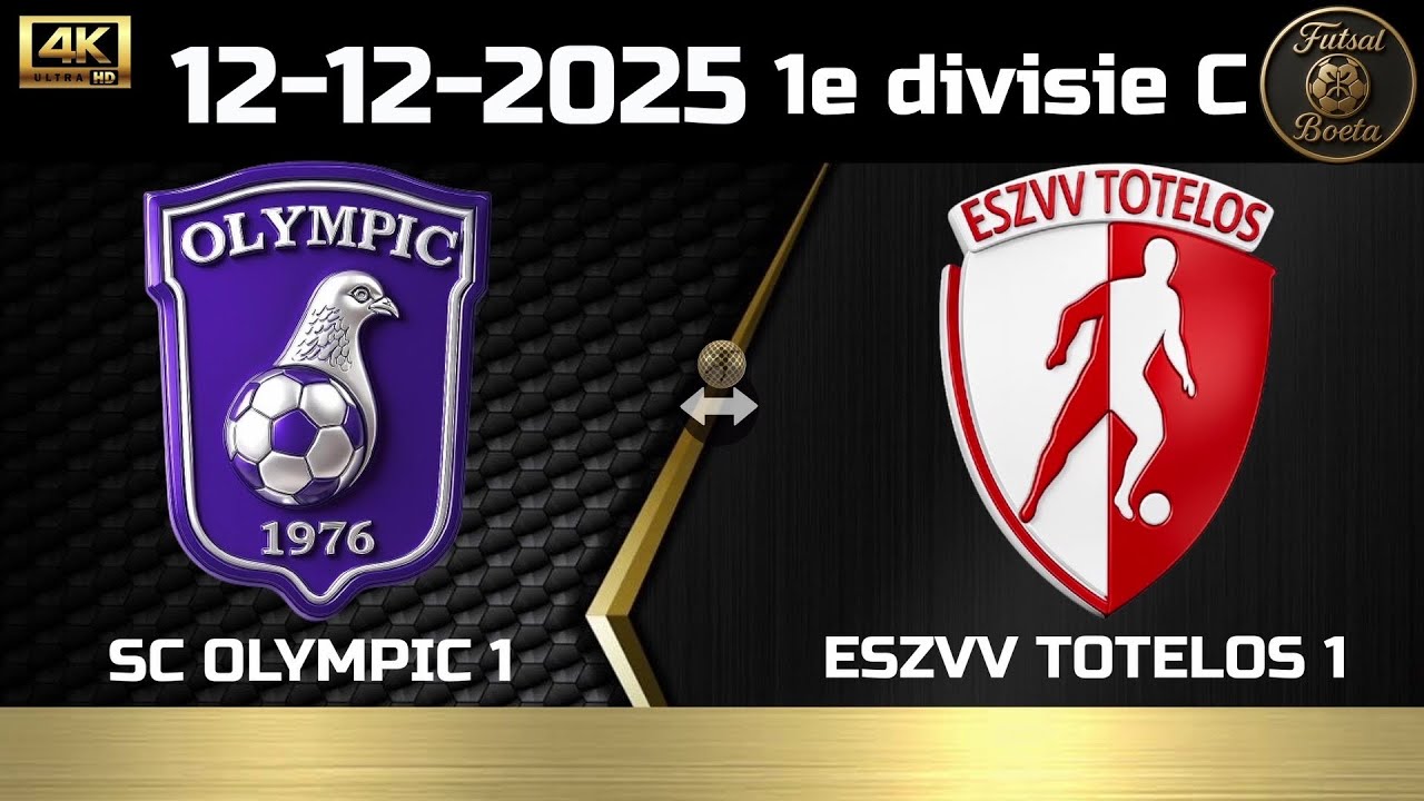 1e divisie: SC OLYMPIC 1 - ESZVV TOTELOS 1  (12-12-2025)