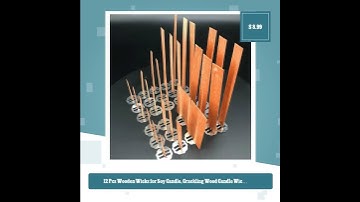 12 Pcs Wooden Wicks for Soy Candle, Crackling Wood Candle Wick, Impregnated Wooden Wicks, Candle ...