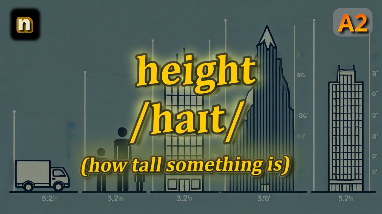 [n] Height meaning (how tall something is) with 5 examples - YouTube