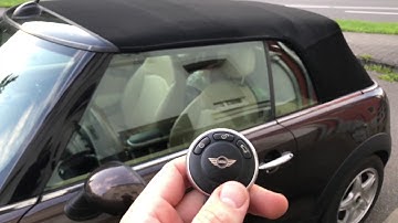 How to open and close the convertible top in two versions BMW MINI Cooper Convertible car Diy