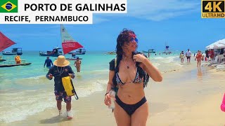 🇧🇷 Porto de Galinhas beach near Recife, Pernambuco, Brazil. [4K] beach walk by 4K Brazil 2,595 views 1 year ago 8 minutes, 46 seconds